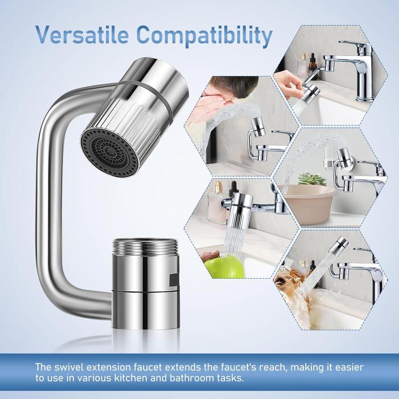 Universal -  Rotatable Faucet Aerator Extension