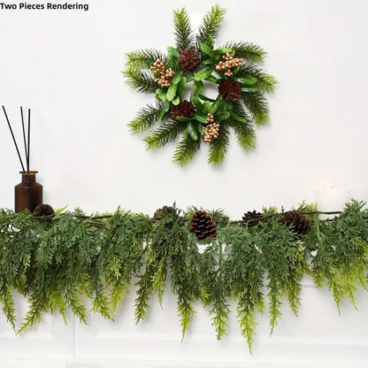 Artificial Cedar Garland 2PC