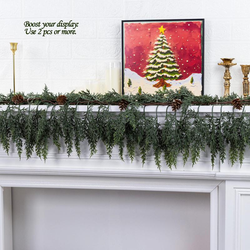 Artificial Cedar Garland 2PC